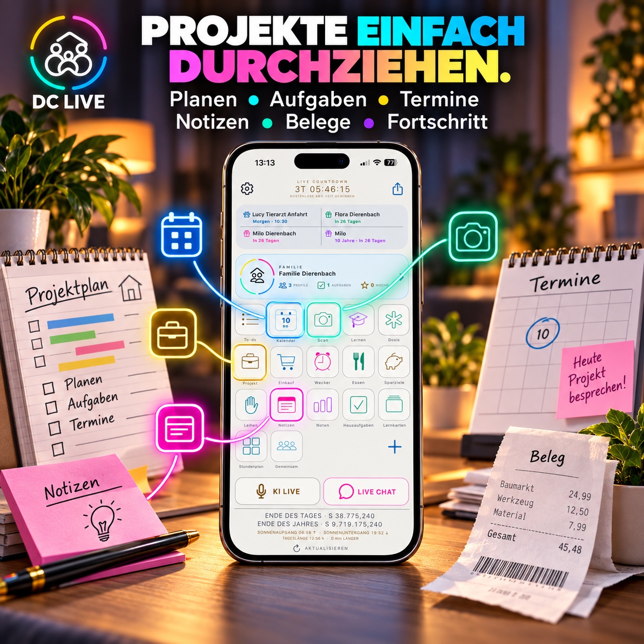 Projekte einfach durchziehen
