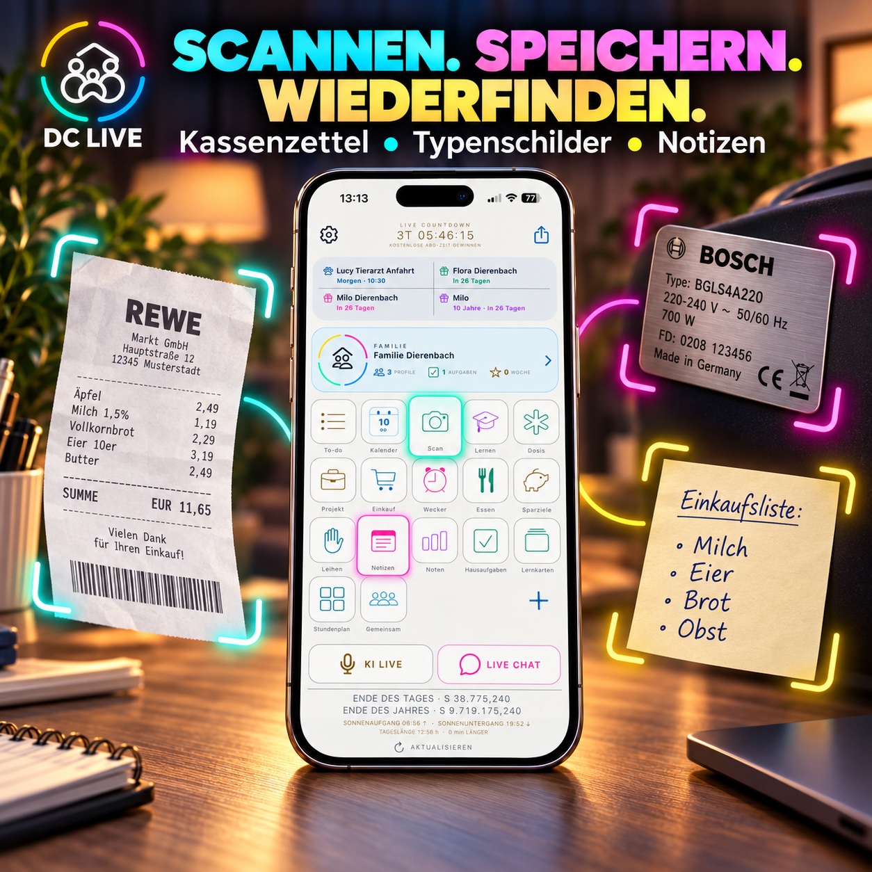 Scannen, speichern, wiederfinden